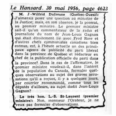 Le Hansard 30 mai 1956, page 4623